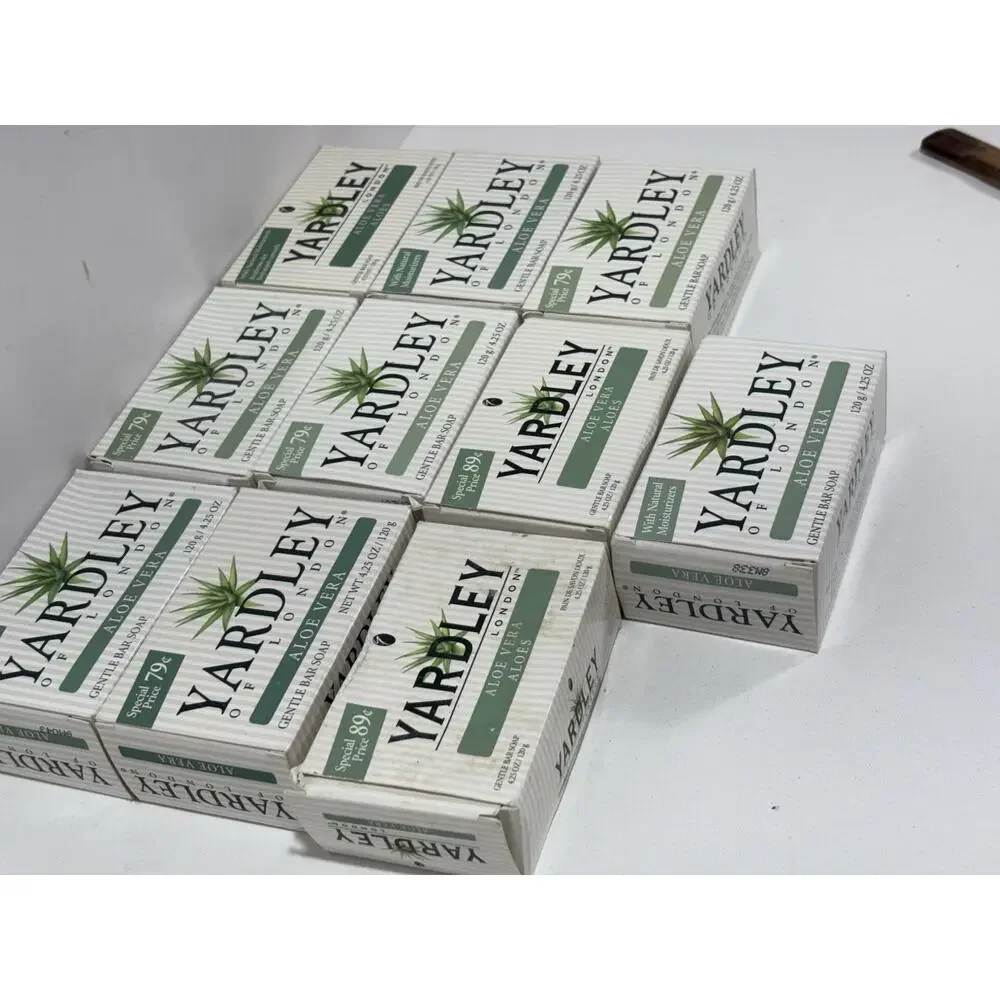 Yardley of London Aloe Vera Bar‎ Soap Moisturizers Lot of 7 Vintage New in Box